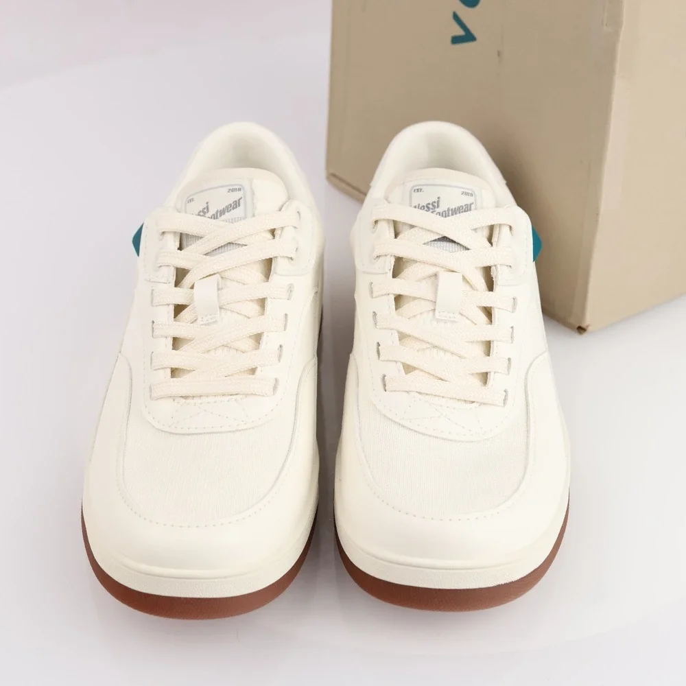 Vessi Womens Courtside Classic Sneakers Size 8 Waterproof White Lace Up Shoes